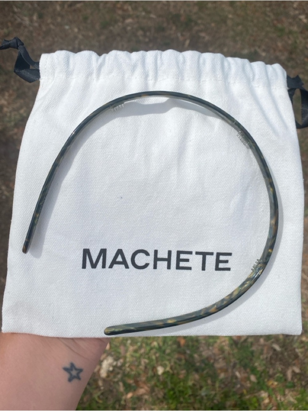 NWT Machete Ultralight thin headband in Green Tortoise - Picture 4 of 6